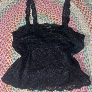 Black lace Banana Republic top